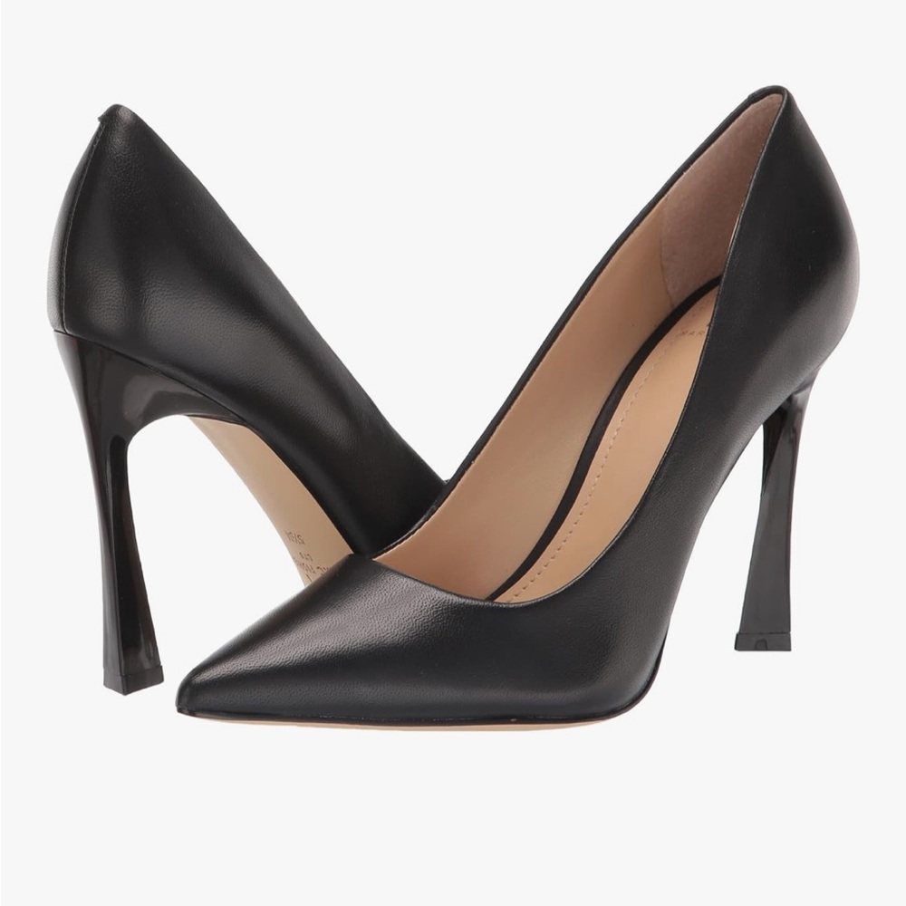 Marc Fisher Sassie Pumps Black Leather Size 8.5